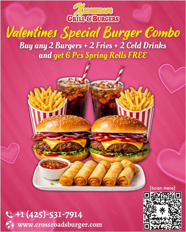 Valentine's Special Burger Combo